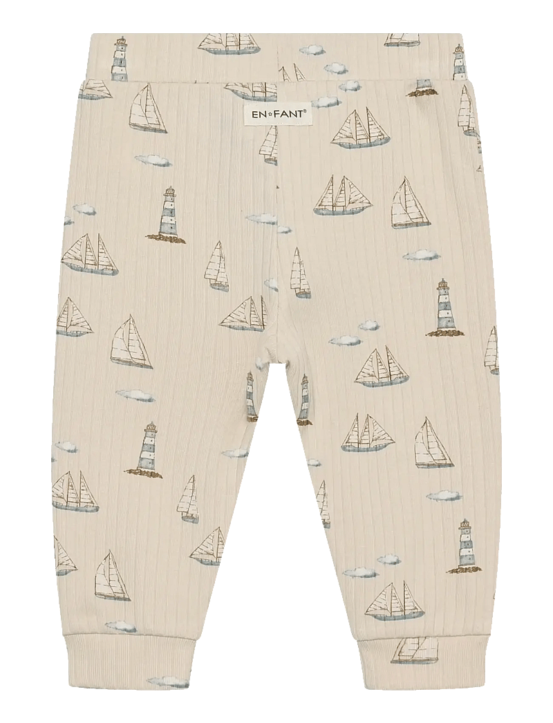 En Fant - Pants Rib AOP - jogginghosen - fog - 1