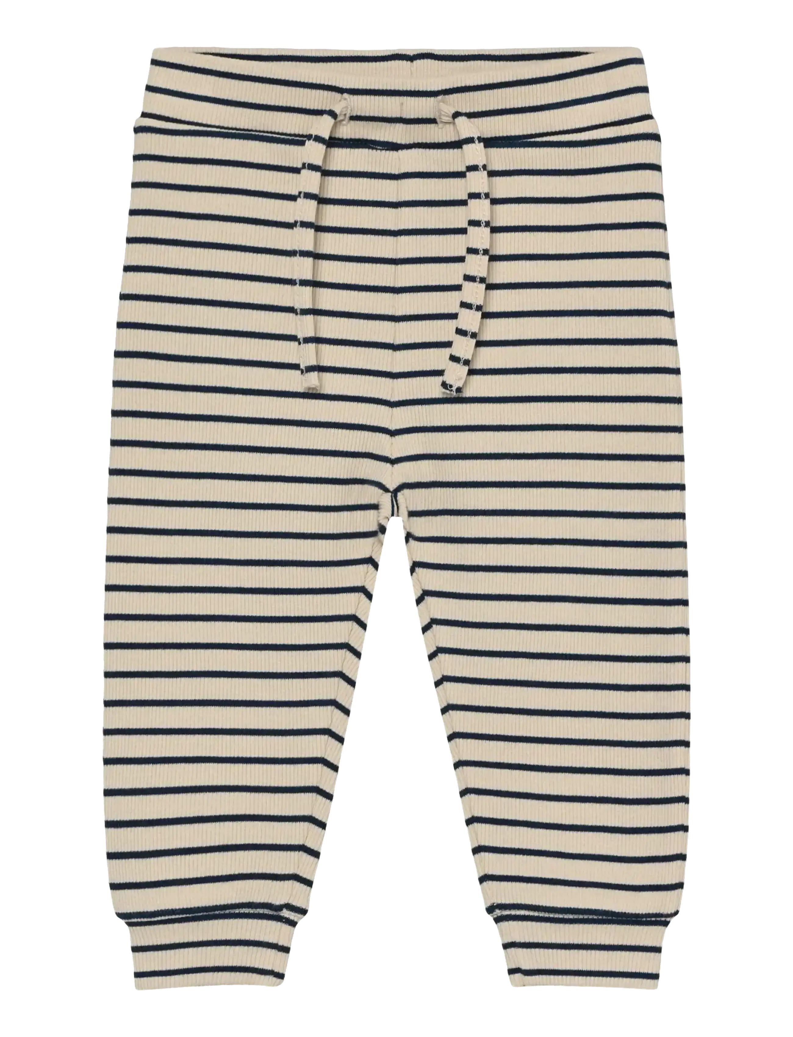En Fant Pants Rib Stripe - Baby 44-92 - MEDIEVAL BLUE / cream