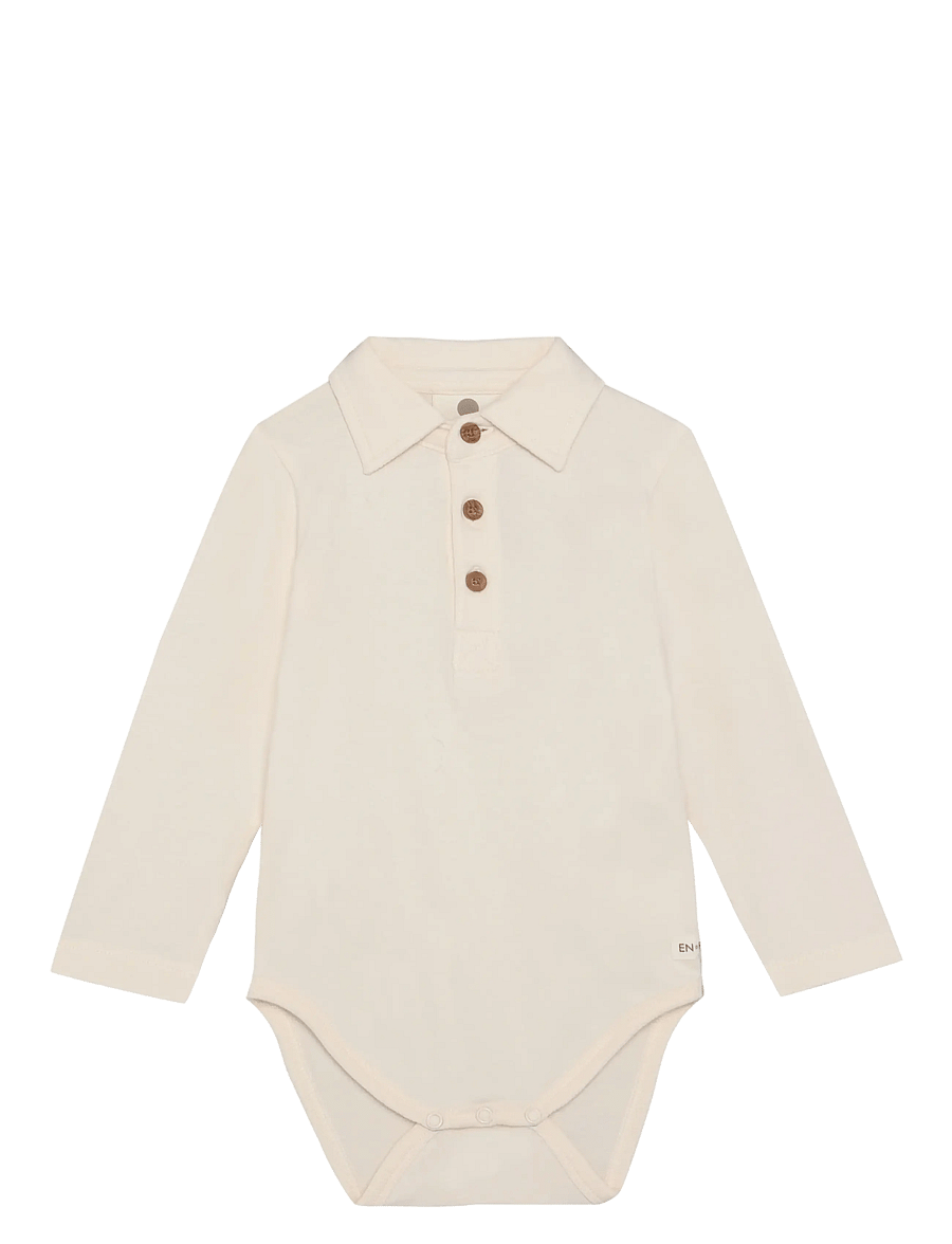 En Fant - Body LS Polo - pearled ivory - 0