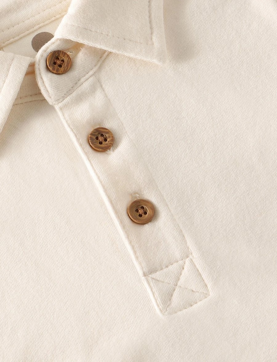 En Fant - Body LS Polo - pearled ivory - 2