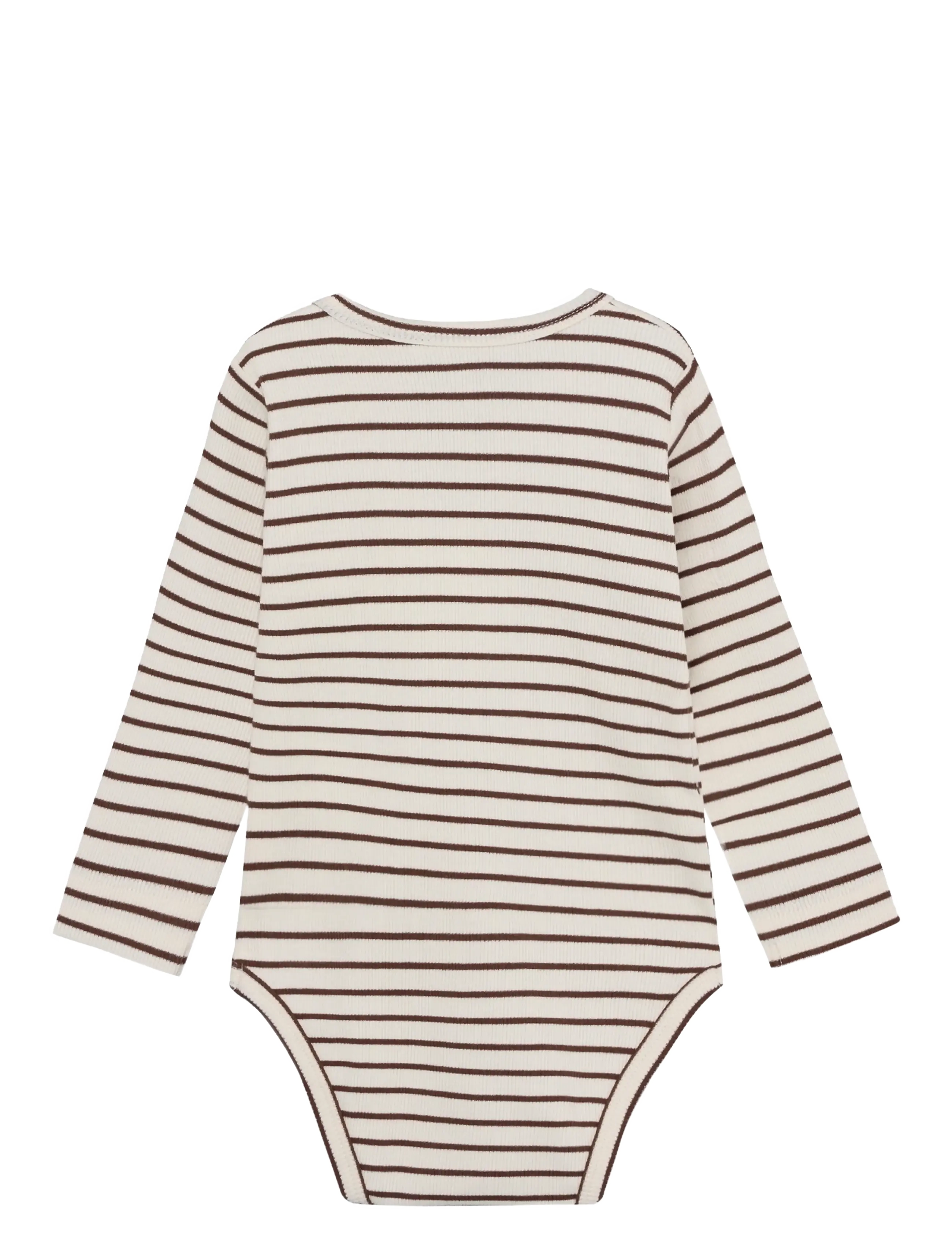 En Fant - Body LS Rib Stripe - langärmelige bodys - chestnut - 1
