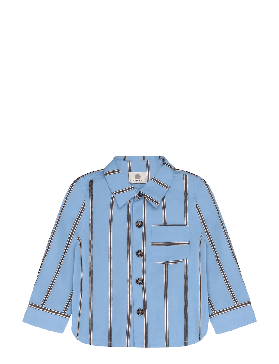En Fant - Shirt LS Stripe - långärmade skjortor - bel air blue - 0
