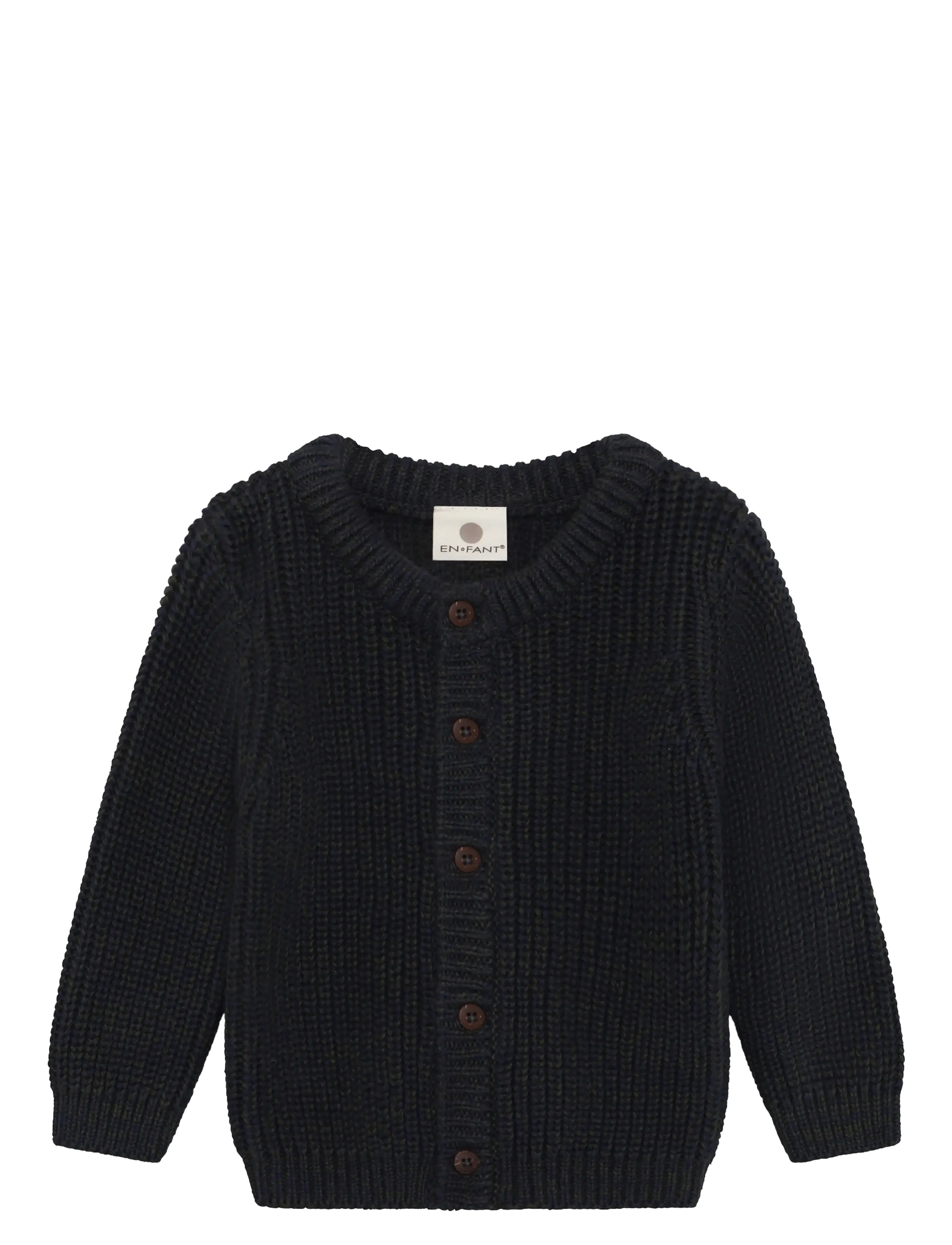 En Fant Cardigan Knit - Vêtements - KOMBU GREEN / green