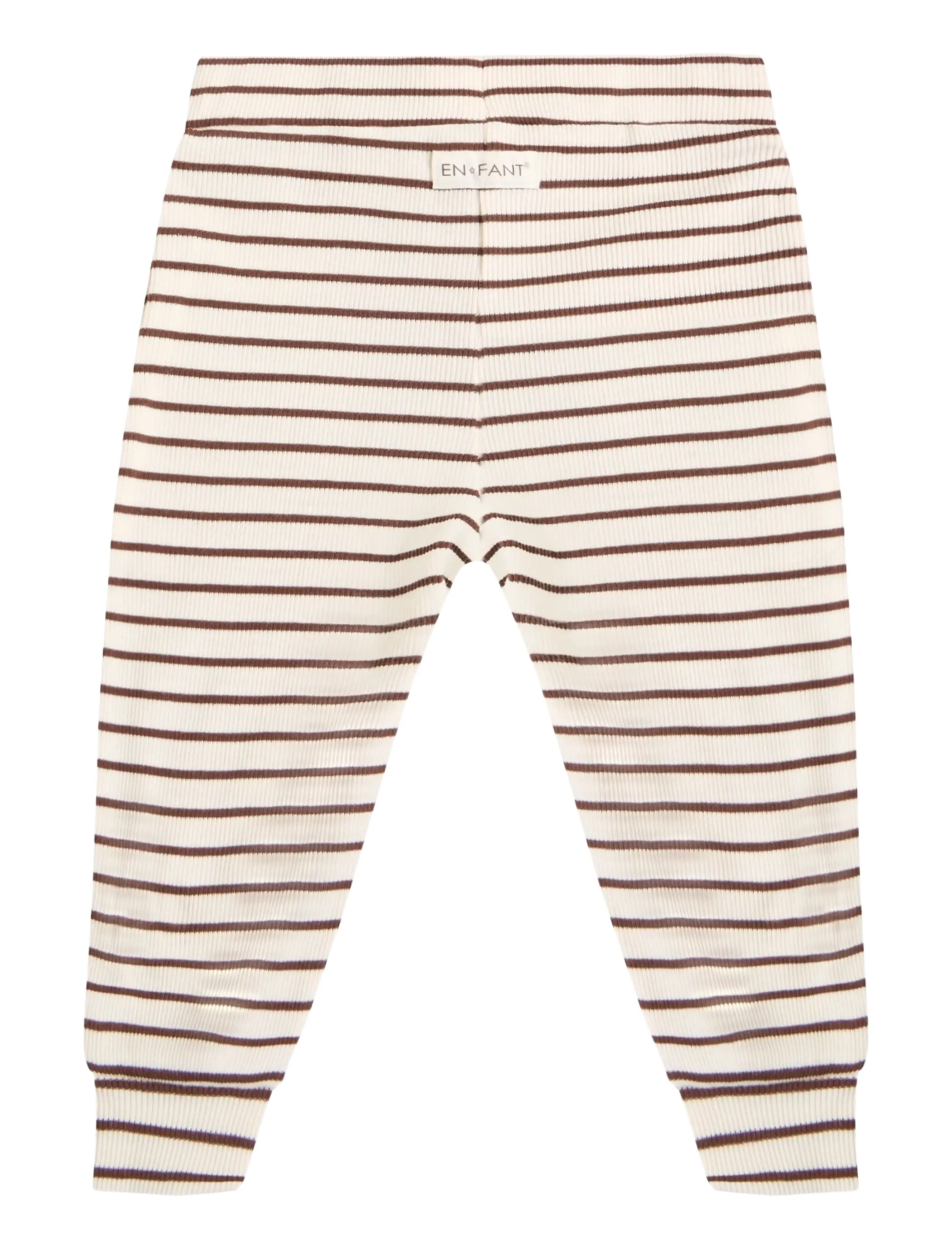 En Fant - Pants Rib Stripe - babyhosen - chestnut - 1