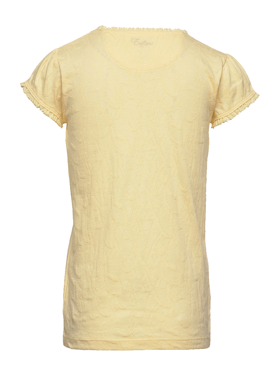 En Fant - T-shirt SS Jacquard - kurzärmelige - french vanilla - 1