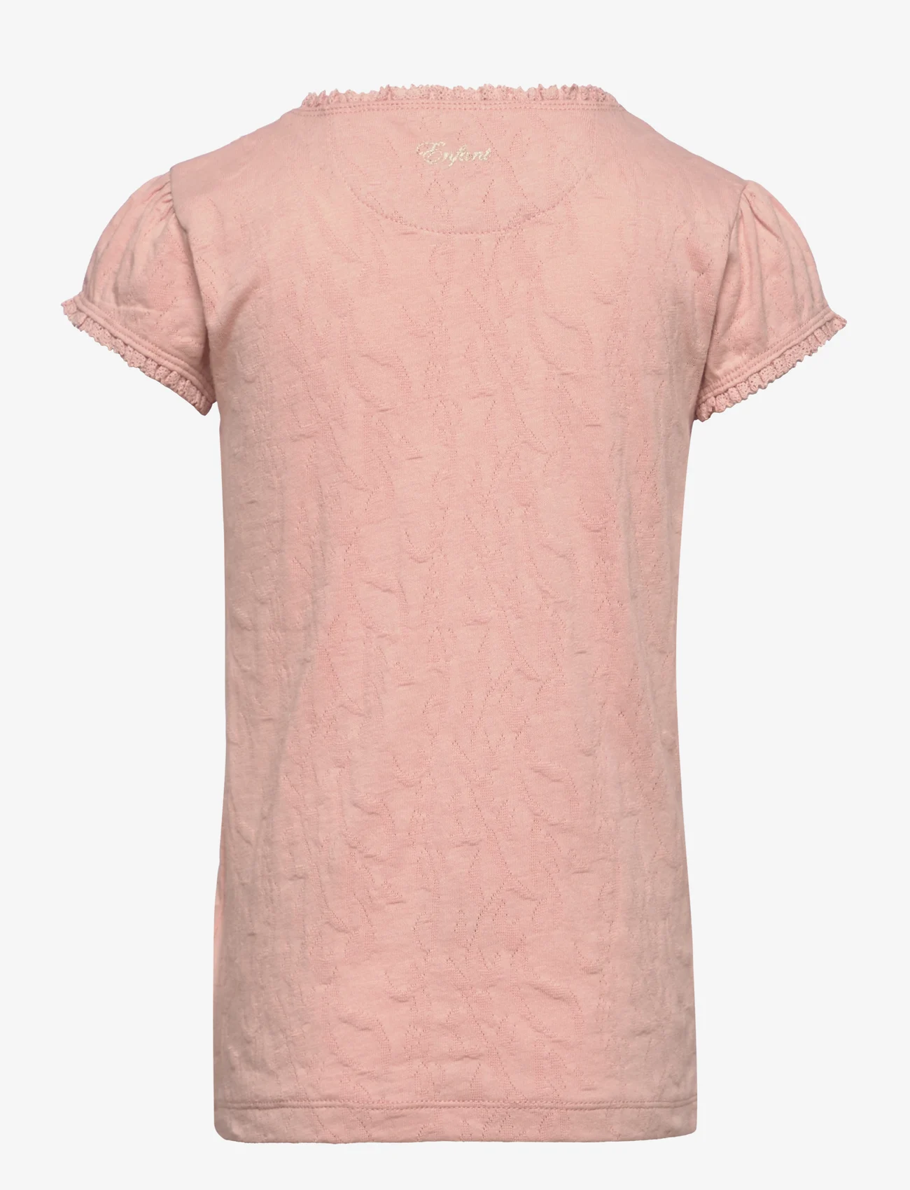 En Fant - T-shirt SS Jacquard - lühikeste varrukatega t-särgid - misty rose - 1