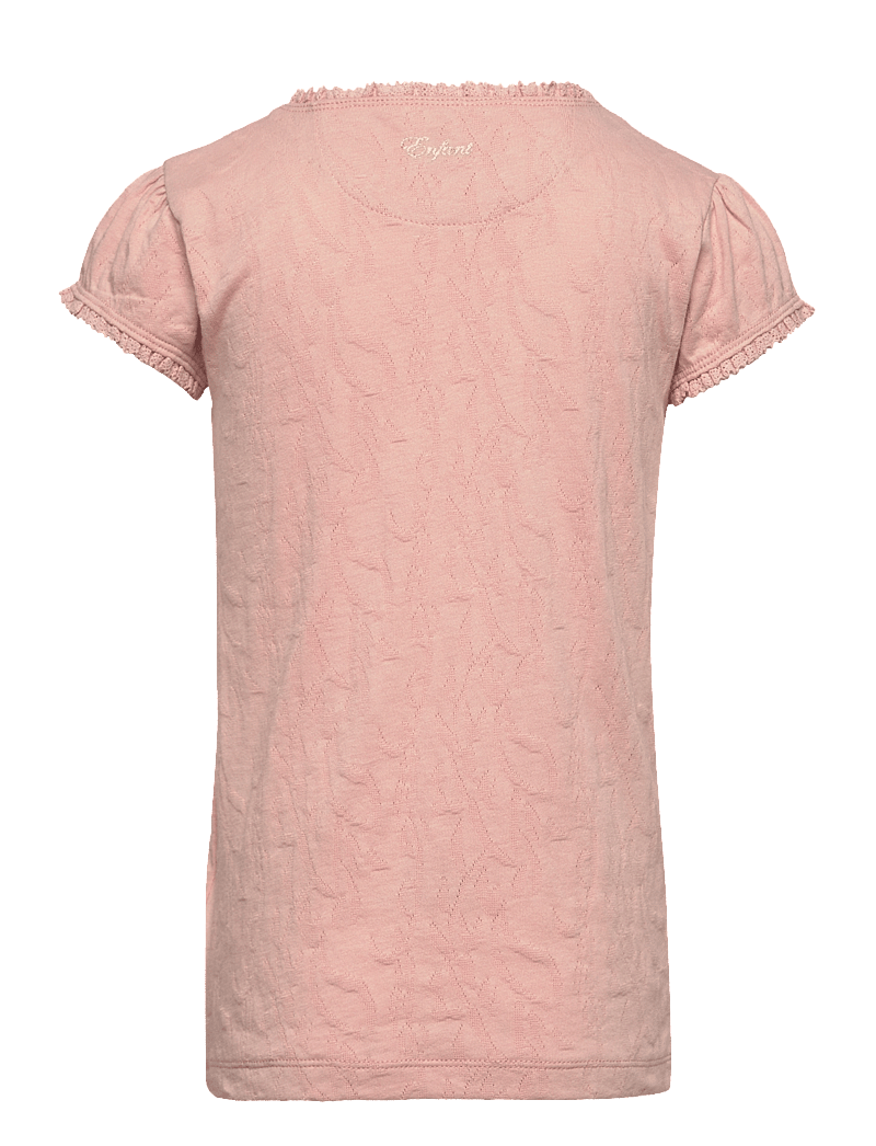 En Fant - T-shirt SS Jacquard - short-sleeved t-shirts - misty rose - 1