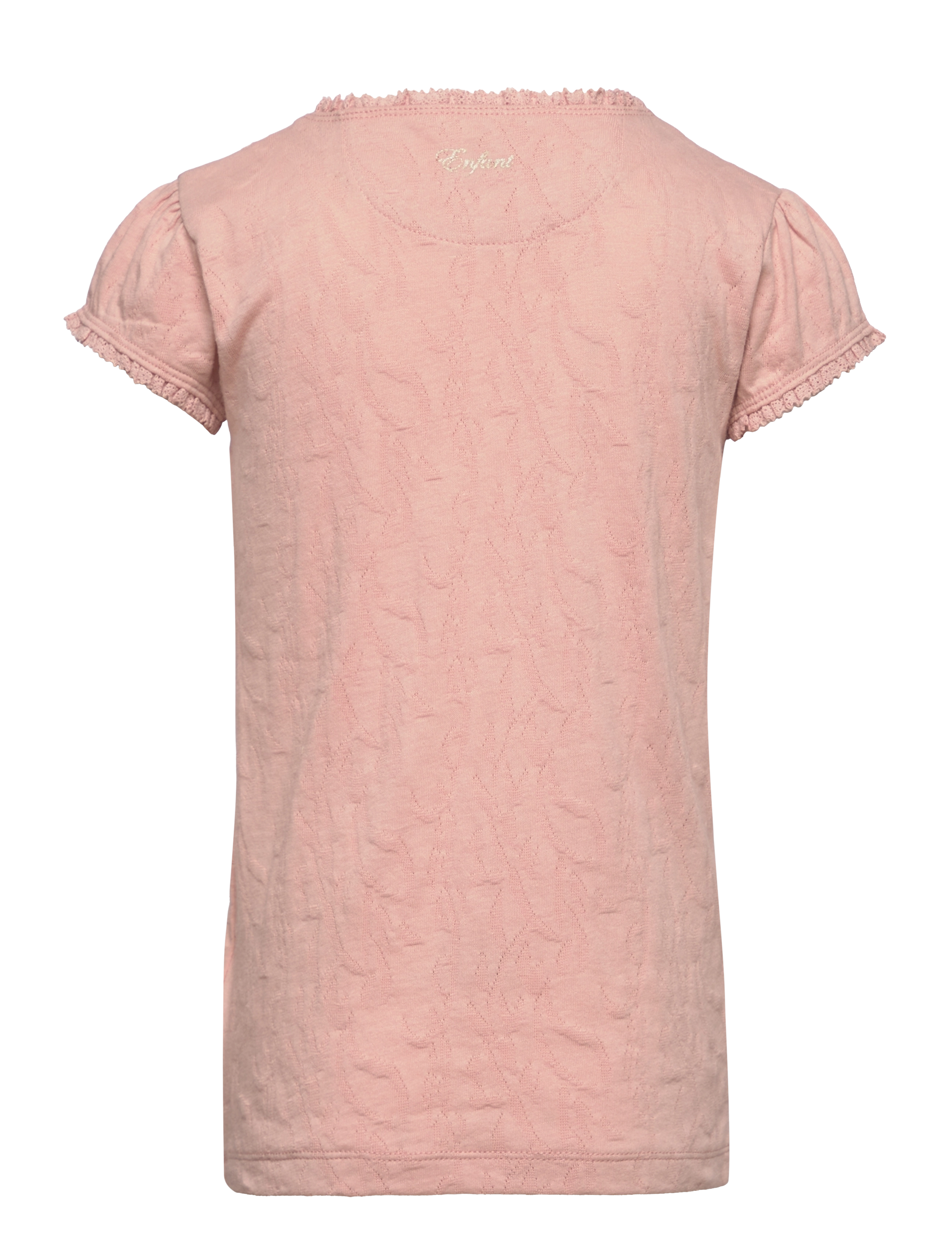 En Fant - T-shirt SS Jacquard - lühikeste varrukatega t-särgid - misty rose - 1