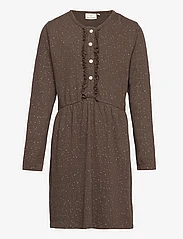 En Fant - Dress Glitter - casual jurken met lange mouwen - chocolate chip - 0