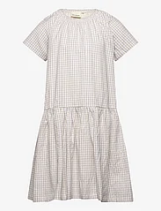 En Fant - Dress SS Check - short-sleeved casual dresses - eggnog - 0