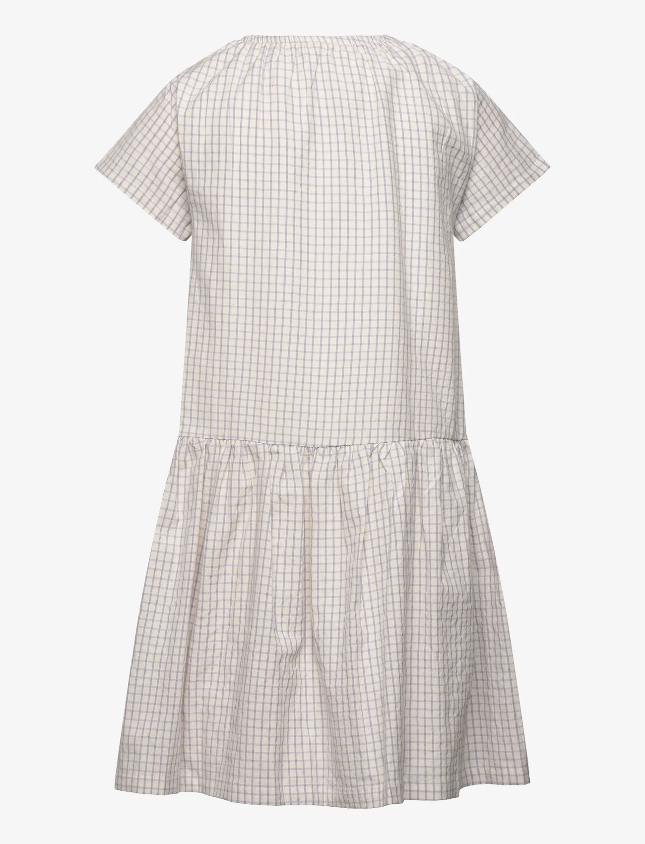 En Fant - Dress SS Check - short-sleeved casual dresses - eggnog - 1