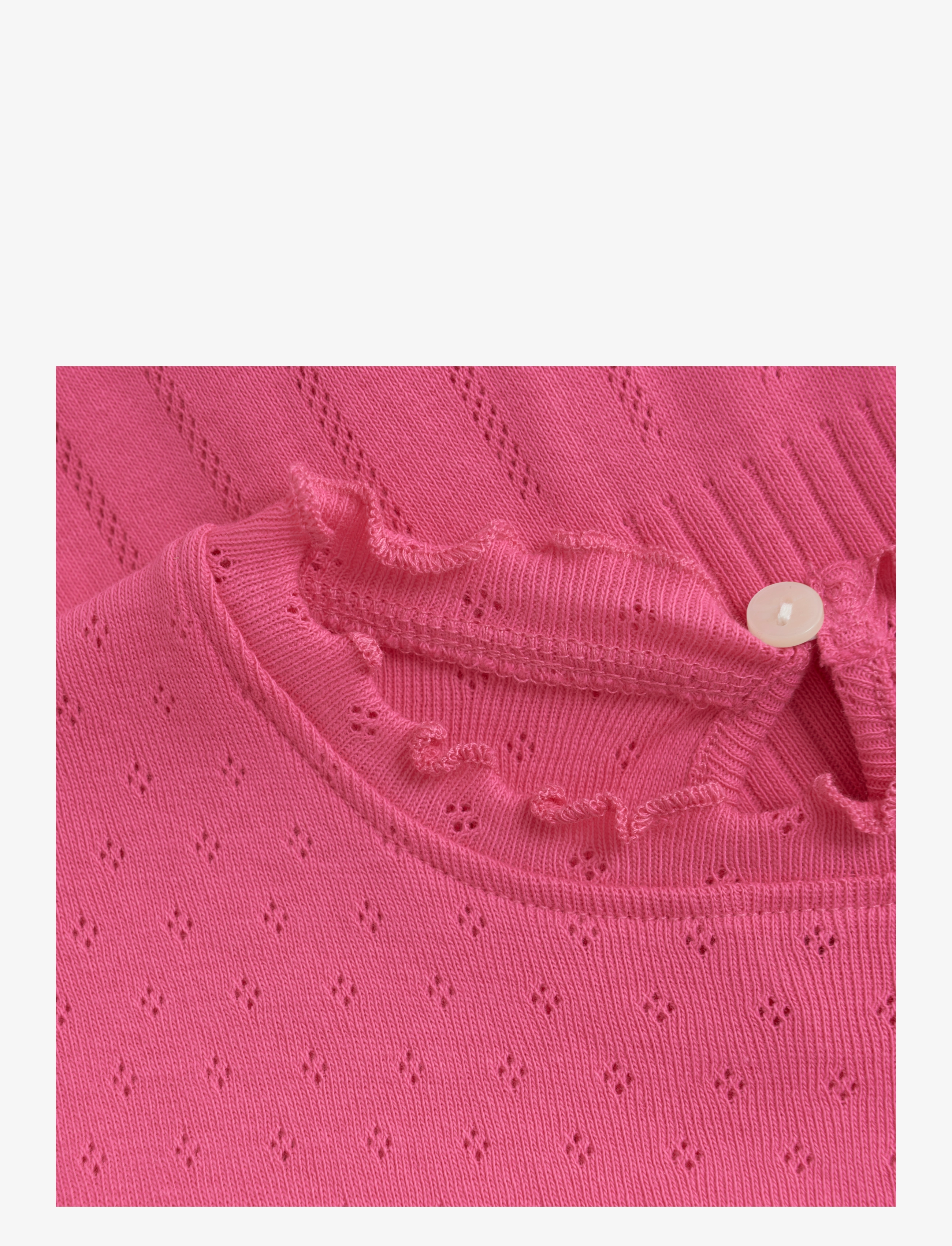 En Fant - T-shirt SS Pointelle - shocking pink - 2