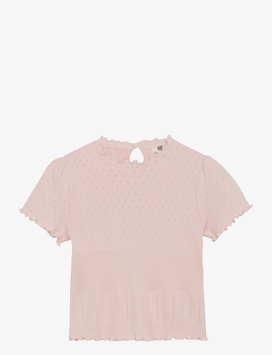 En Fant - T-shirt SS Pointelle - veiled rose - 0