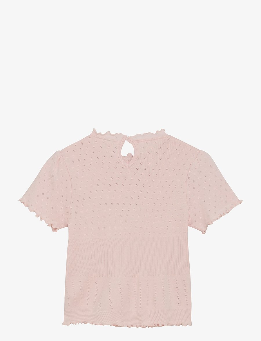 En Fant - T-shirt SS Pointelle - veiled rose - 1