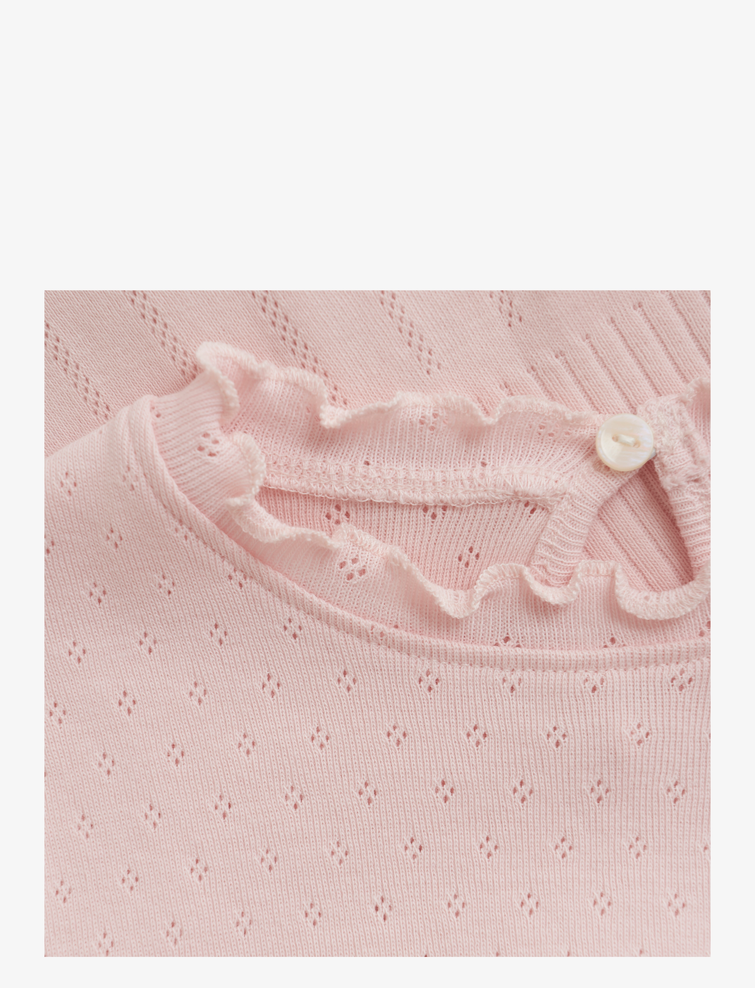 En Fant - T-shirt SS Pointelle - veiled rose - 2