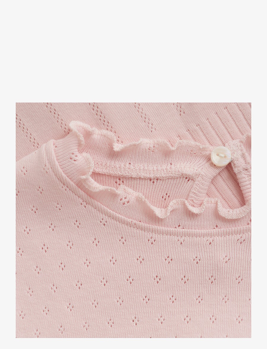 En Fant - T-shirt SS Pointelle - veiled rose - 2