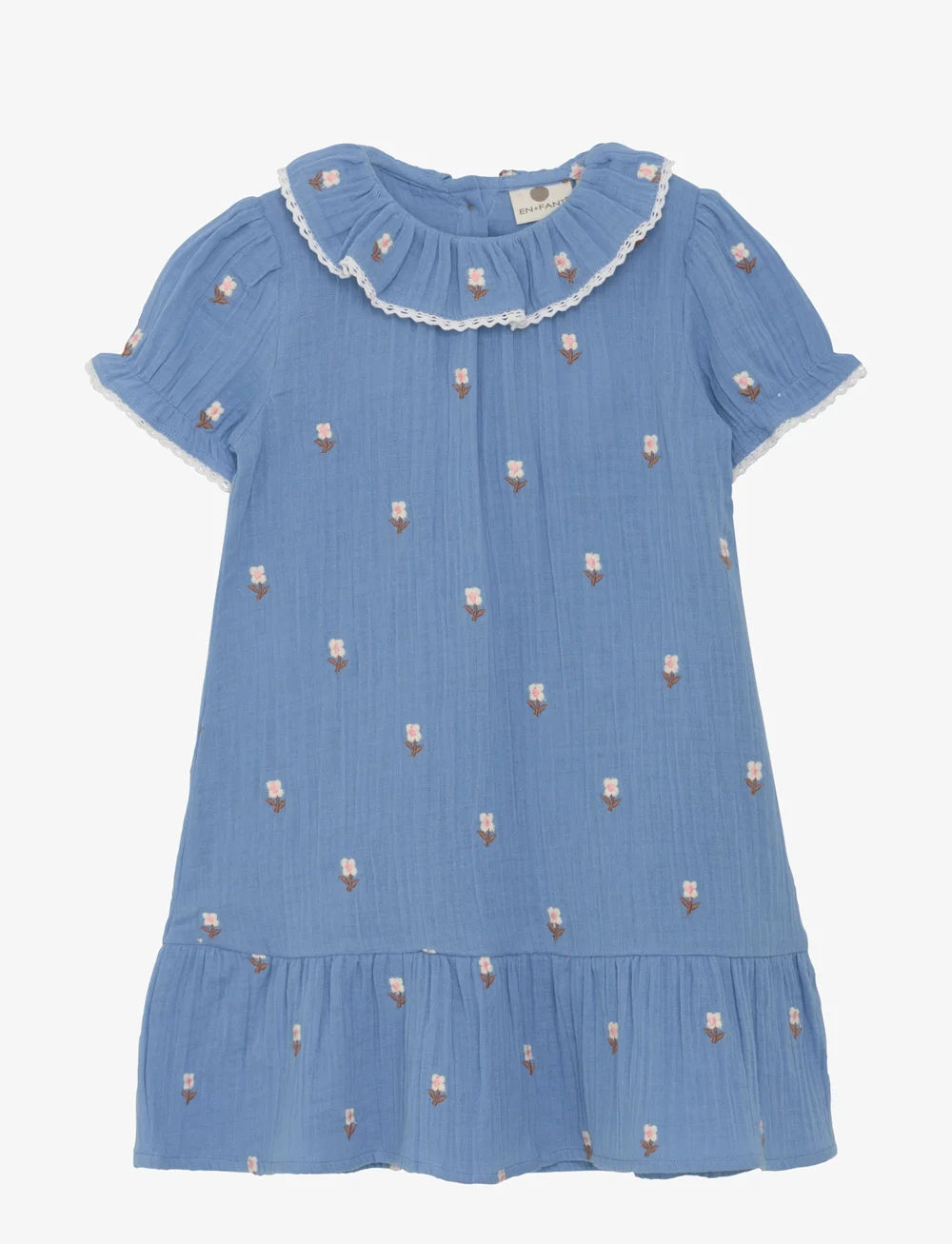 En Fant - Dress SS Embroidery Muslin - short-sleeved casual dresses - infinity - 0