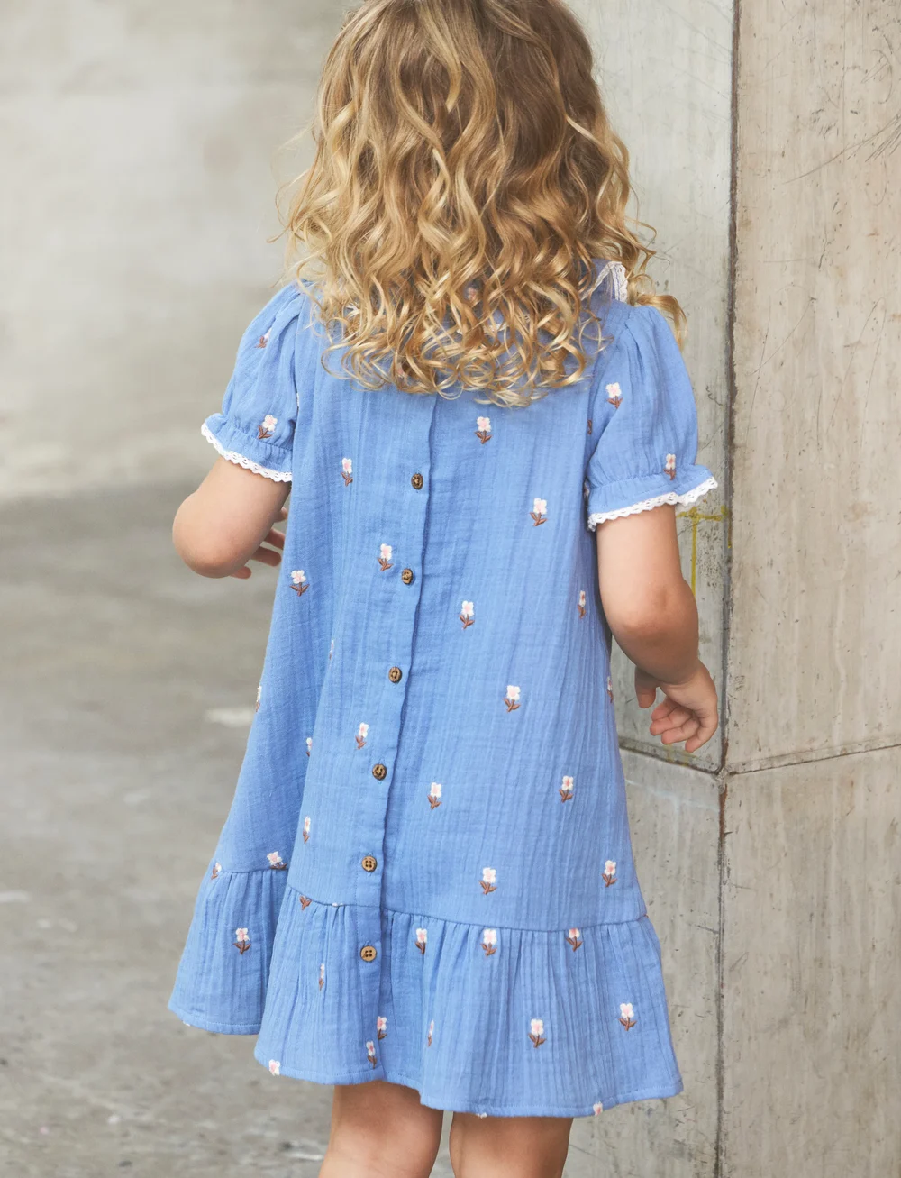 En Fant - Dress SS Embroidery Muslin - short-sleeved casual dresses - infinity - 3