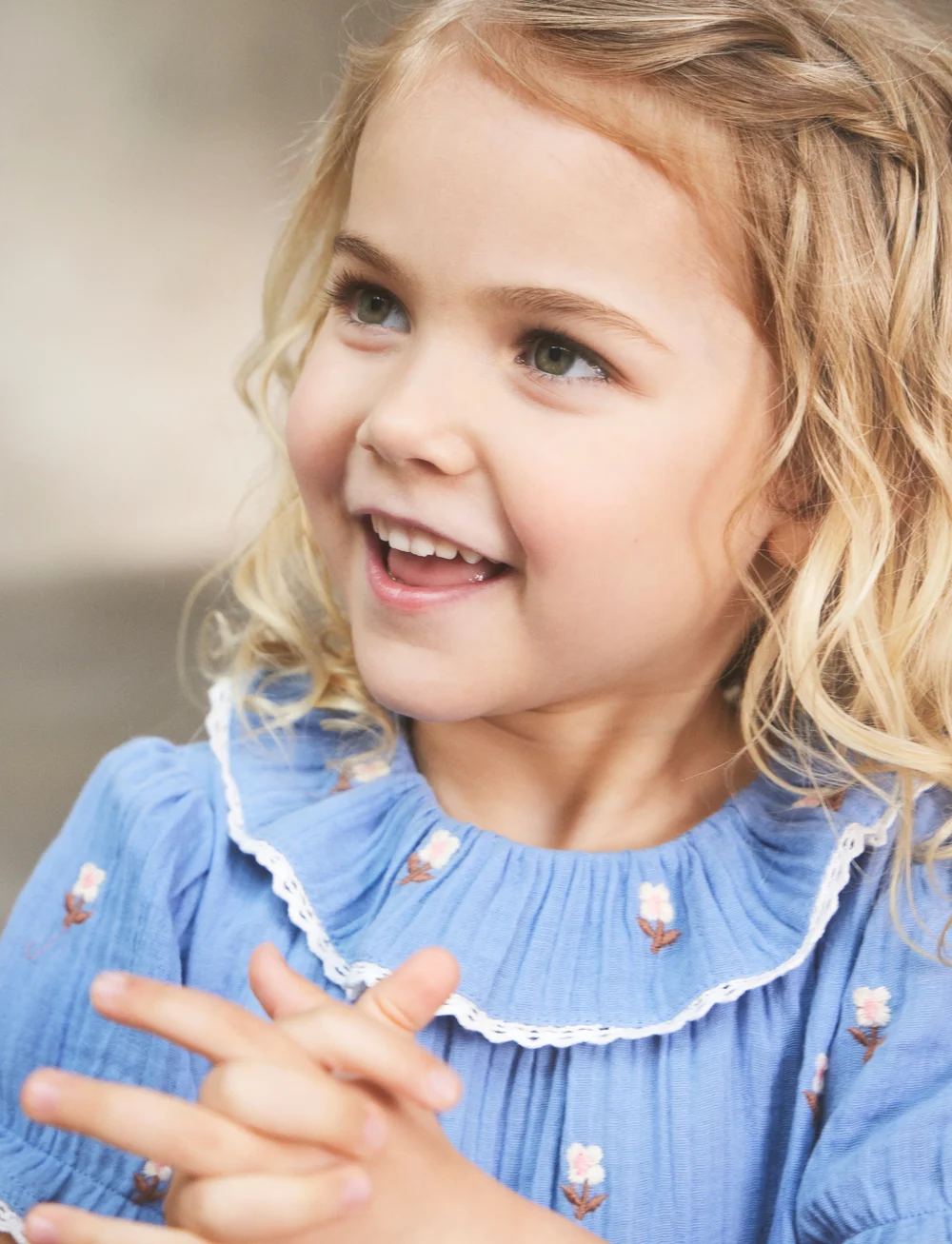 En Fant - Dress SS Embroidery Muslin - short-sleeved casual dresses - infinity - 4