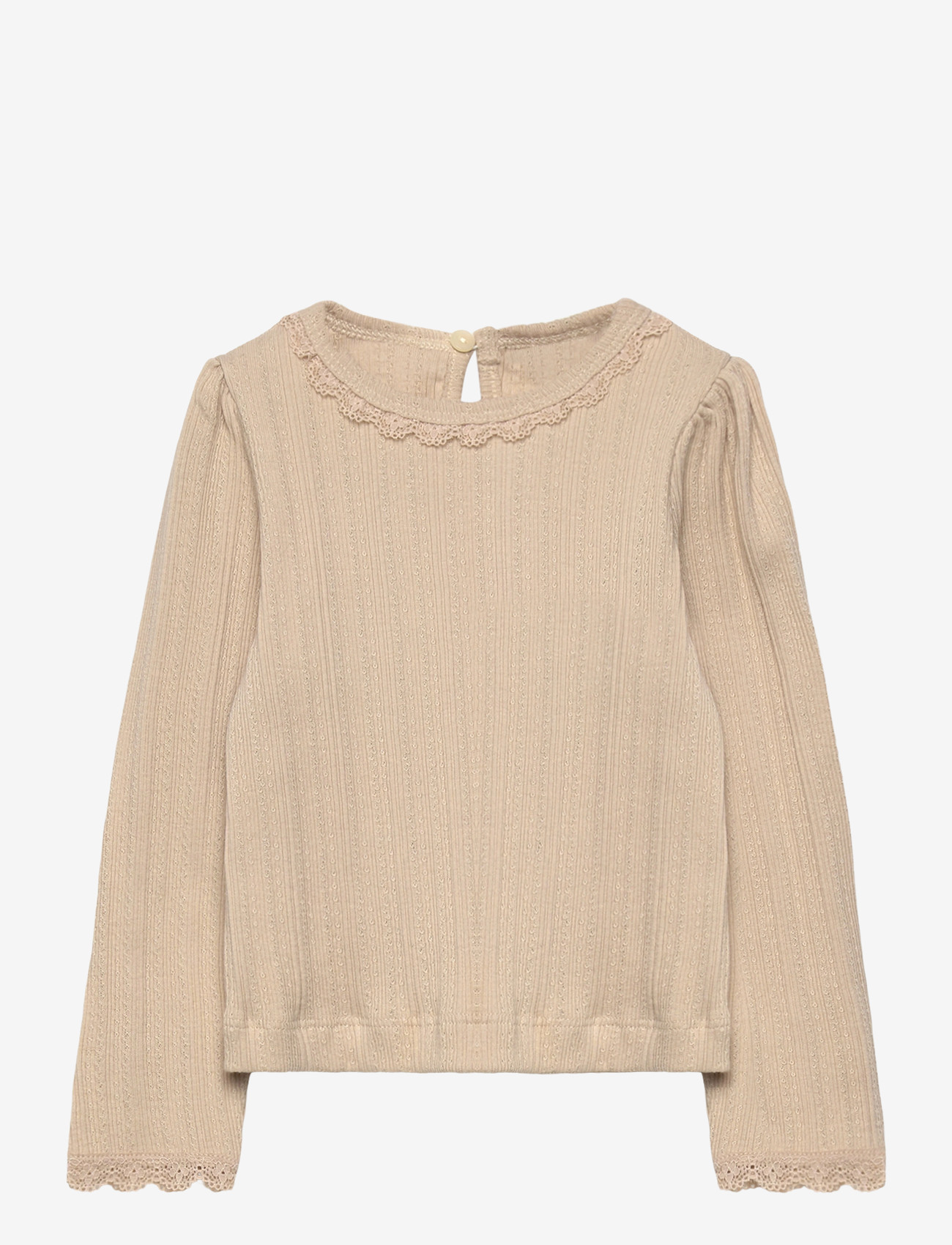 En Fant - T-shirt LS Pointelle - långärmade t-shirts - french oak - 0