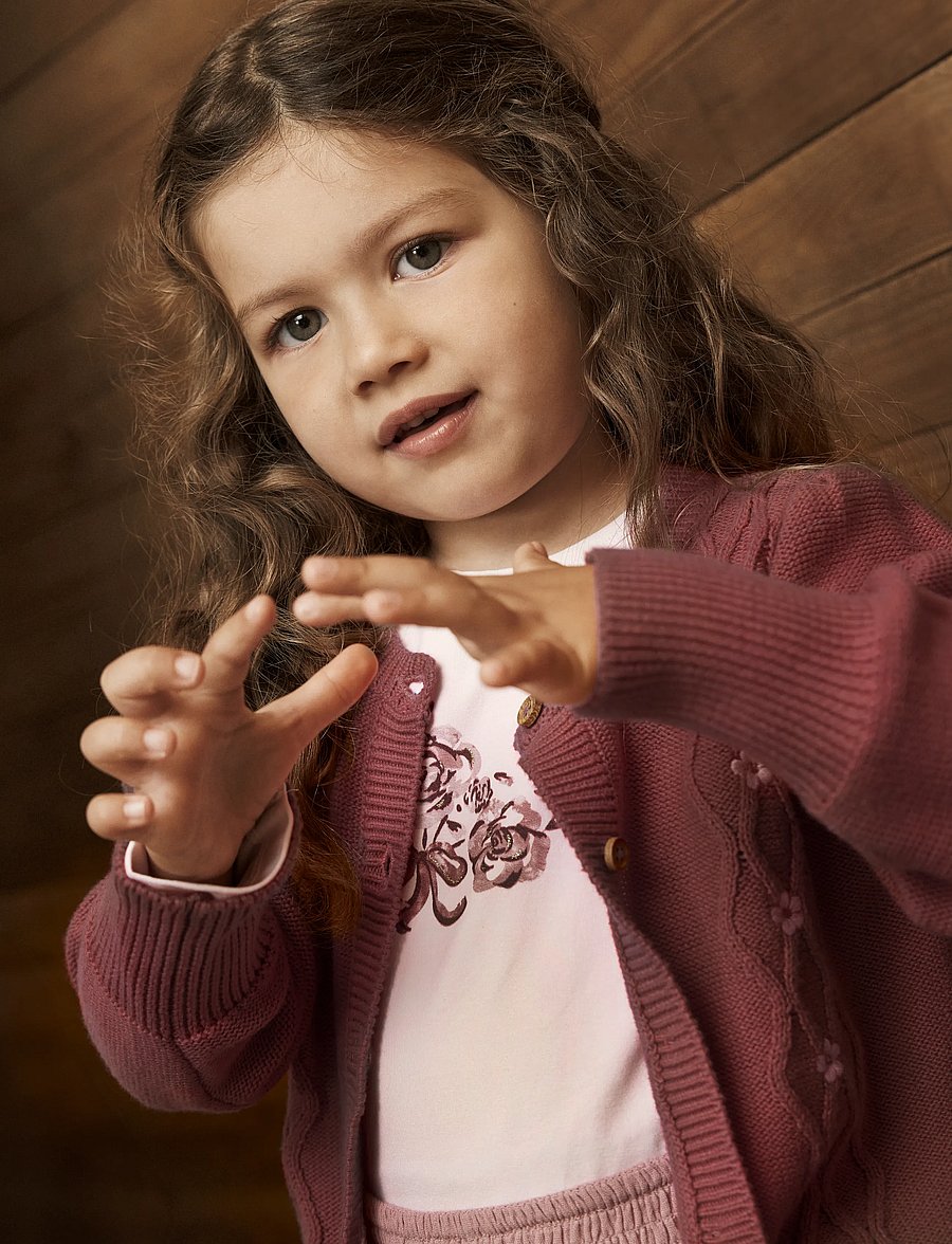 En Fant - Cardigan Knit - cardigans - roan rouge - 0