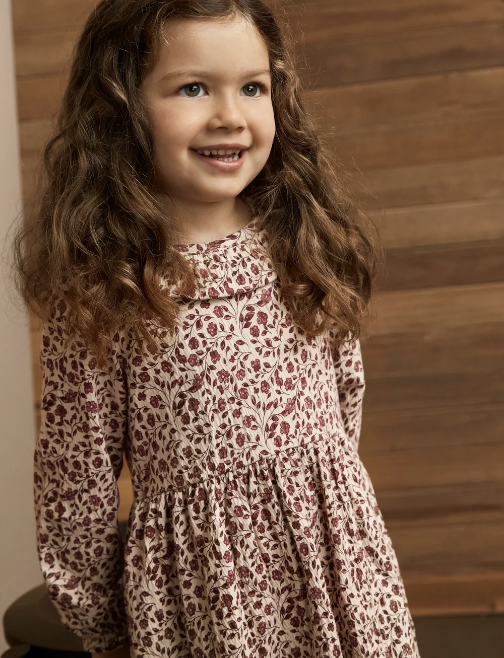 En Fant - Dress LS - casual jurken met lange mouwen - french oak - 0