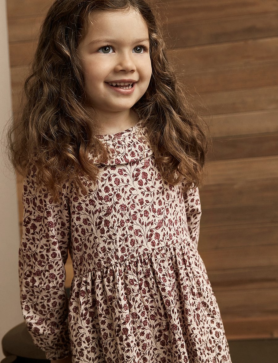 En Fant - Dress LS - langärmelige freizeitkleider - french oak - 0