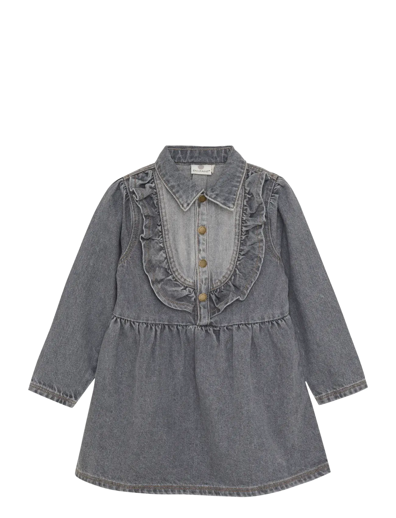 En Fant Dress Denim - Kjoler - LIGHT GREY DENIM / grey