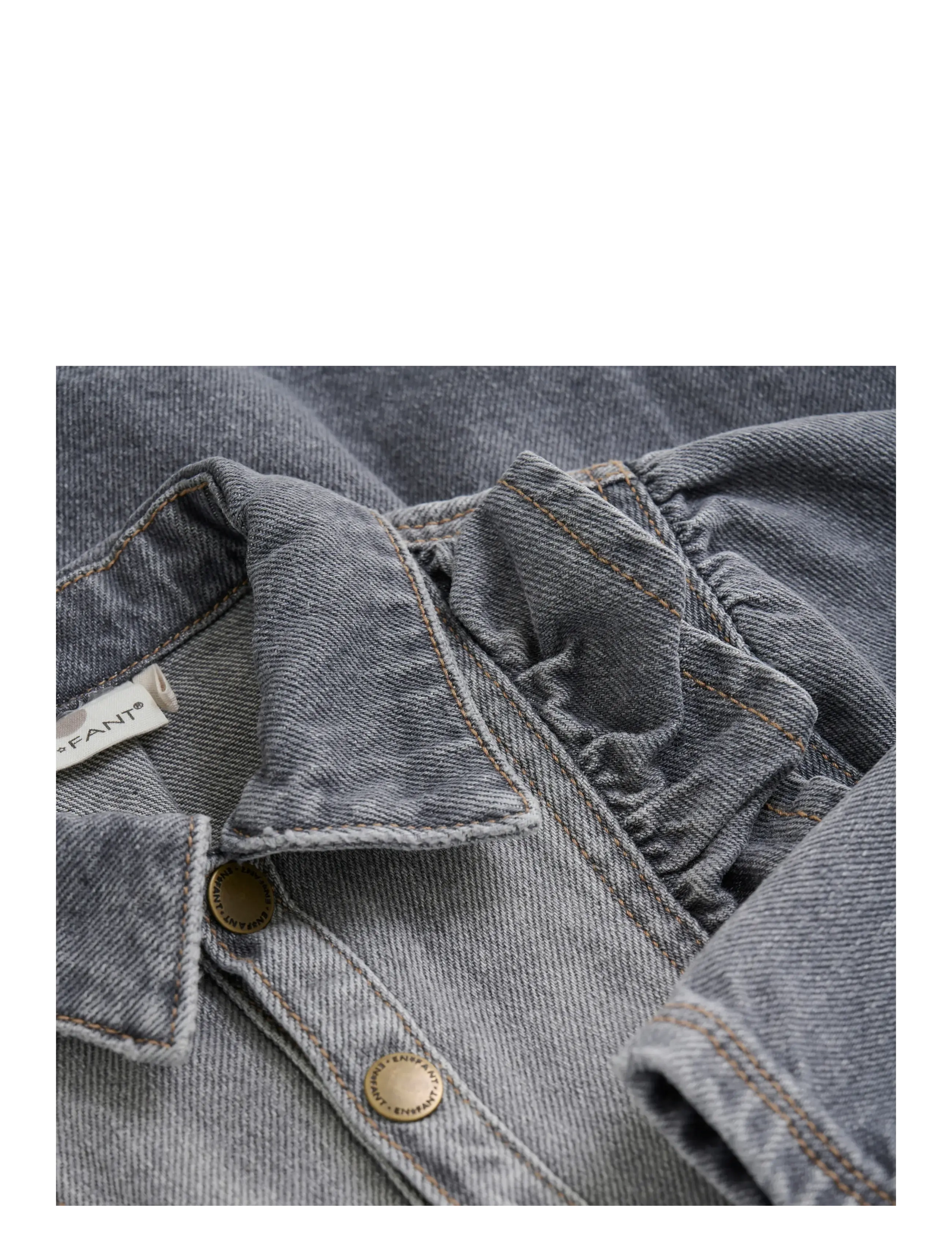 En Fant - Dress Denim - langärmelige freizeitkleider - light grey denim - 3