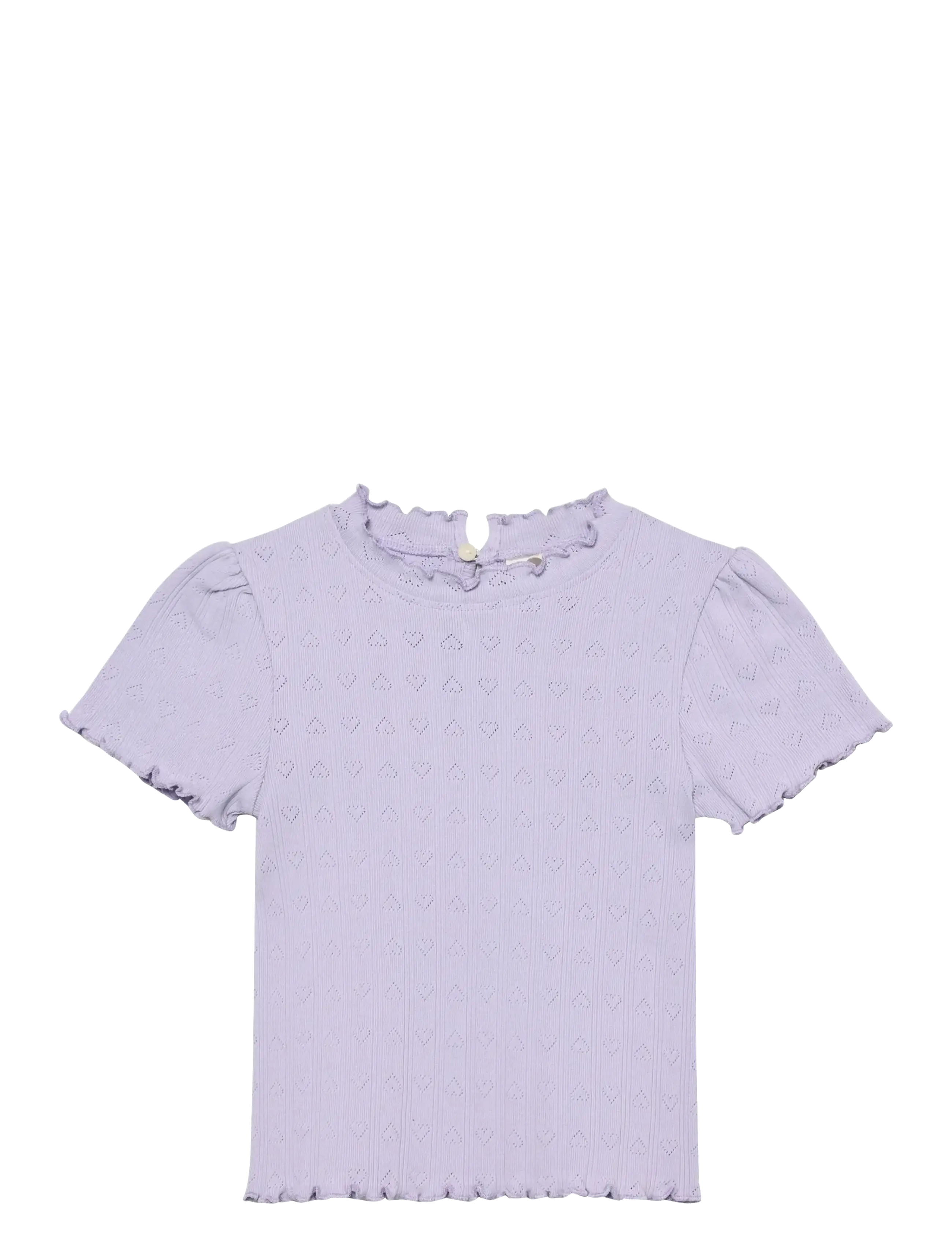 En Fant T-shirt SS Pointelle - Overdele - PURPLE HEATHER / purple
