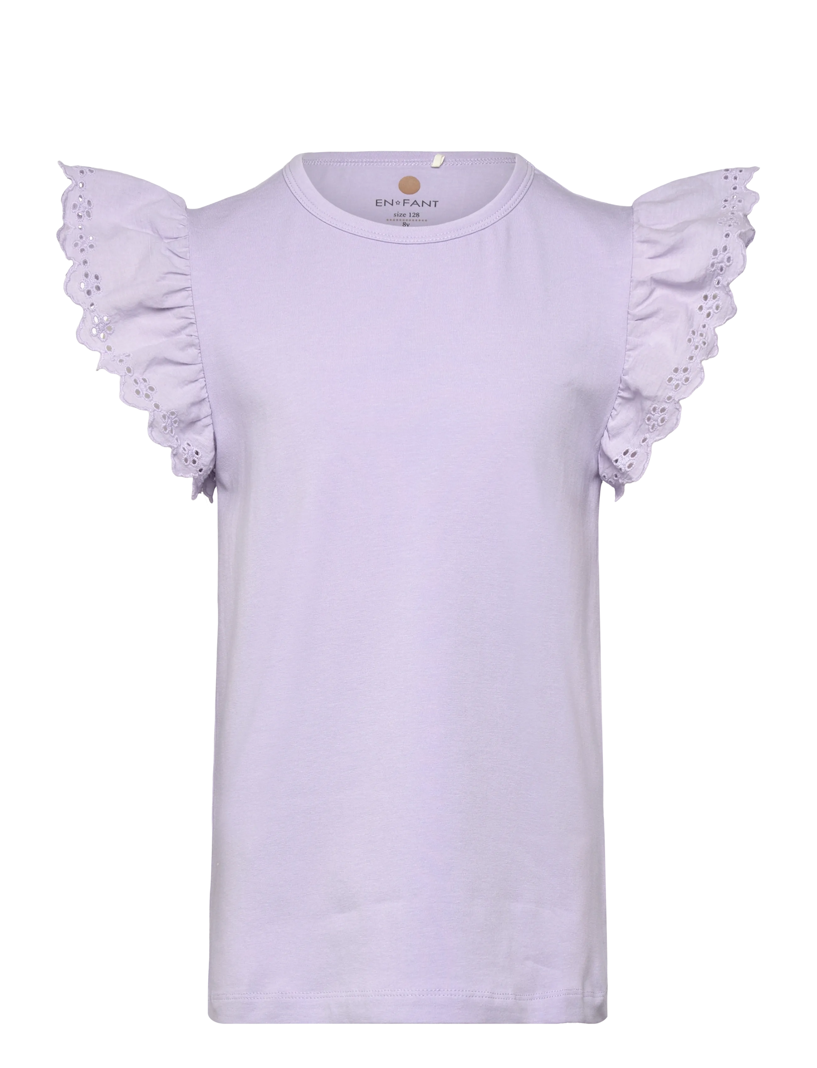 EN FANT T-Shirt Ss Lila - 128 - Kinder