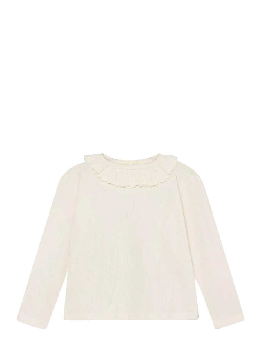 En Fant - T-shirt LS Crepe - pikkade varrukatega t-särgid - eggnog - 0