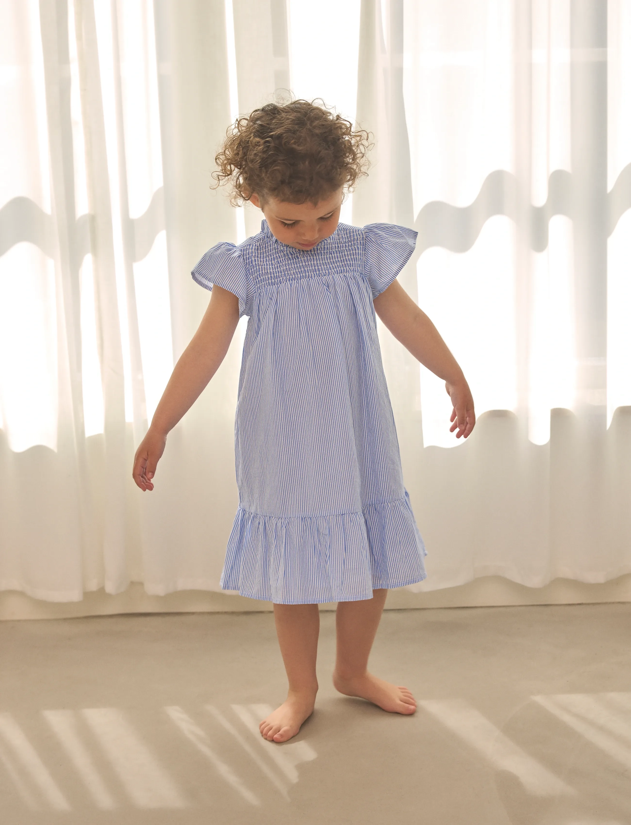 En Fant Dress SS Stripe - Kleider - REGATTA / blue