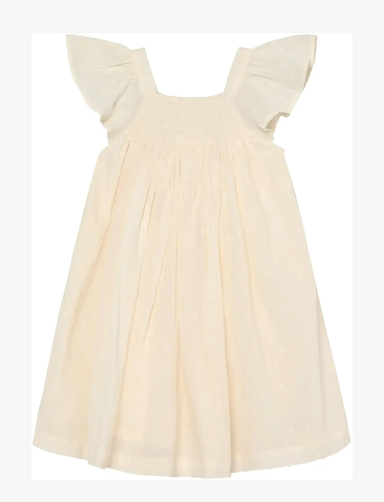 En Fant - Dress NS Dobby - sleeveless casual dresses - eggnog - 1