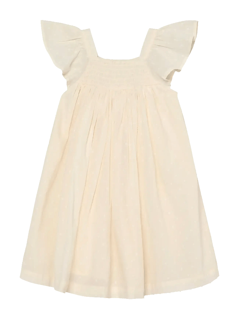 En Fant - Dress NS Dobby - sleeveless casual dresses - eggnog - 1