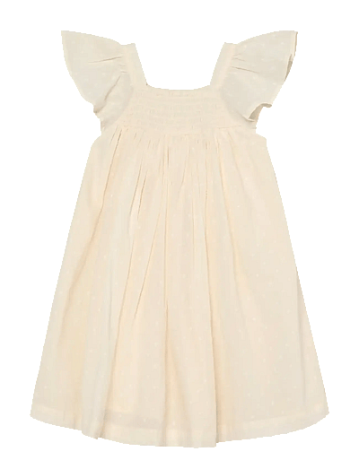 En Fant Dress NS Dobby - Ärmellose Freizeitkleider - EGGNOG / cream