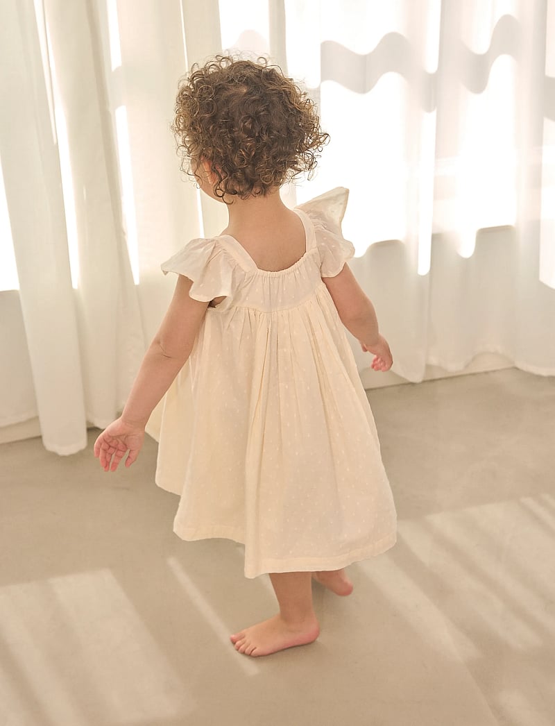 En Fant - Dress NS Dobby - sleeveless casual dresses - eggnog - 3