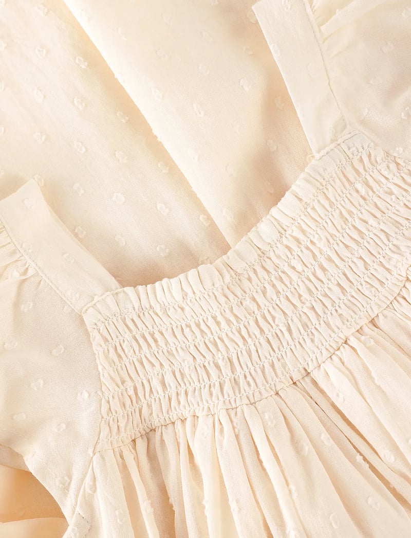 En Fant - Dress NS Dobby - sleeveless casual dresses - eggnog - 4