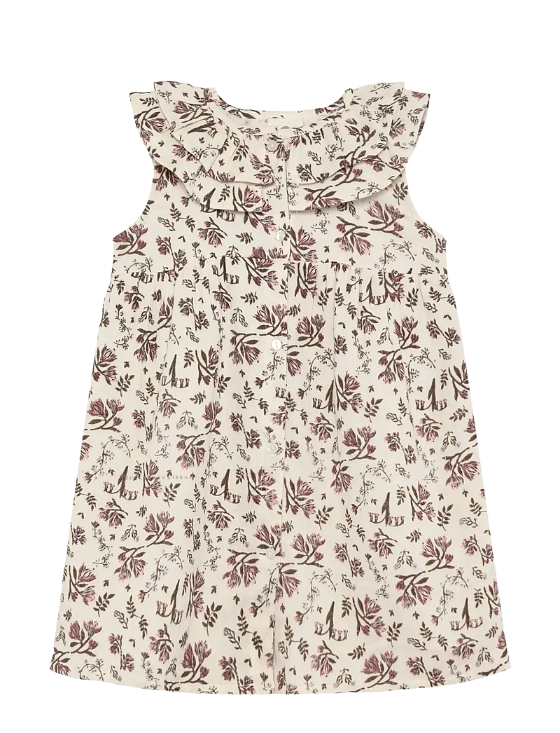 En Fant - Dress NS Floral Woven - Ærmeløse hverdagskjoler - eggnog - 0