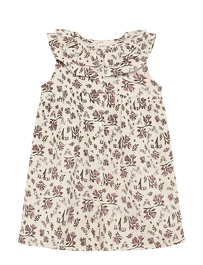 En Fant Dress NS Floral Woven - Ärmellose Freizeitkleider - EGGNOG / cream