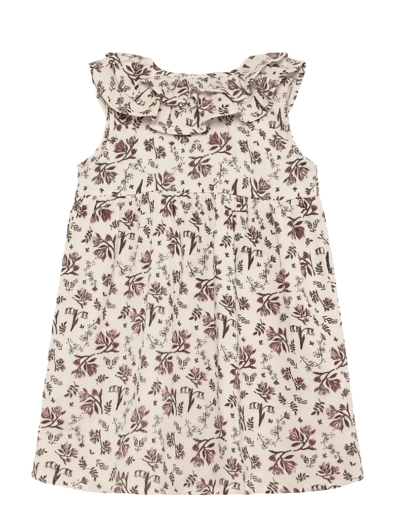 En Fant - Dress NS Floral Woven - Ærmeløse hverdagskjoler - eggnog - 1