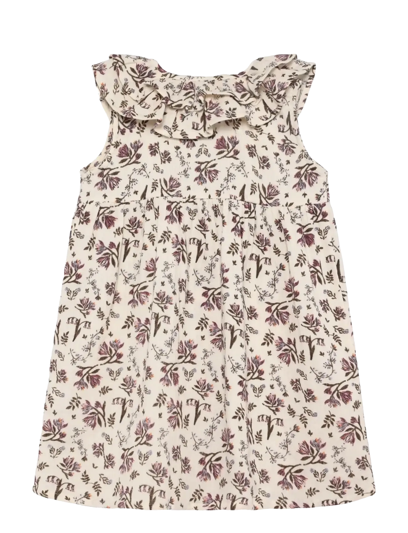 En Fant - Dress NS Floral Woven - Ärmellose freizeitkleider - eggnog - 1
