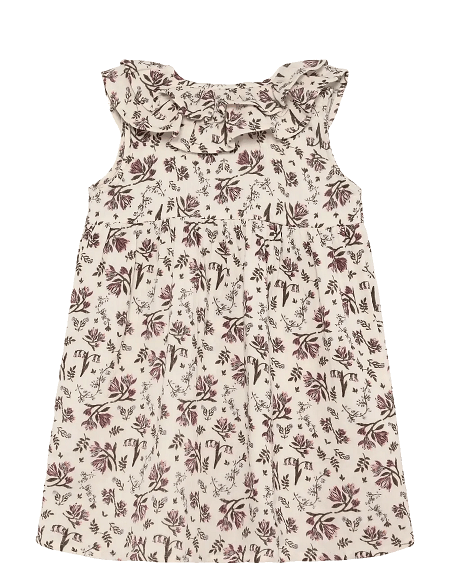 En Fant - Dress NS Floral Woven - Ärmellose freizeitkleider - eggnog - 1