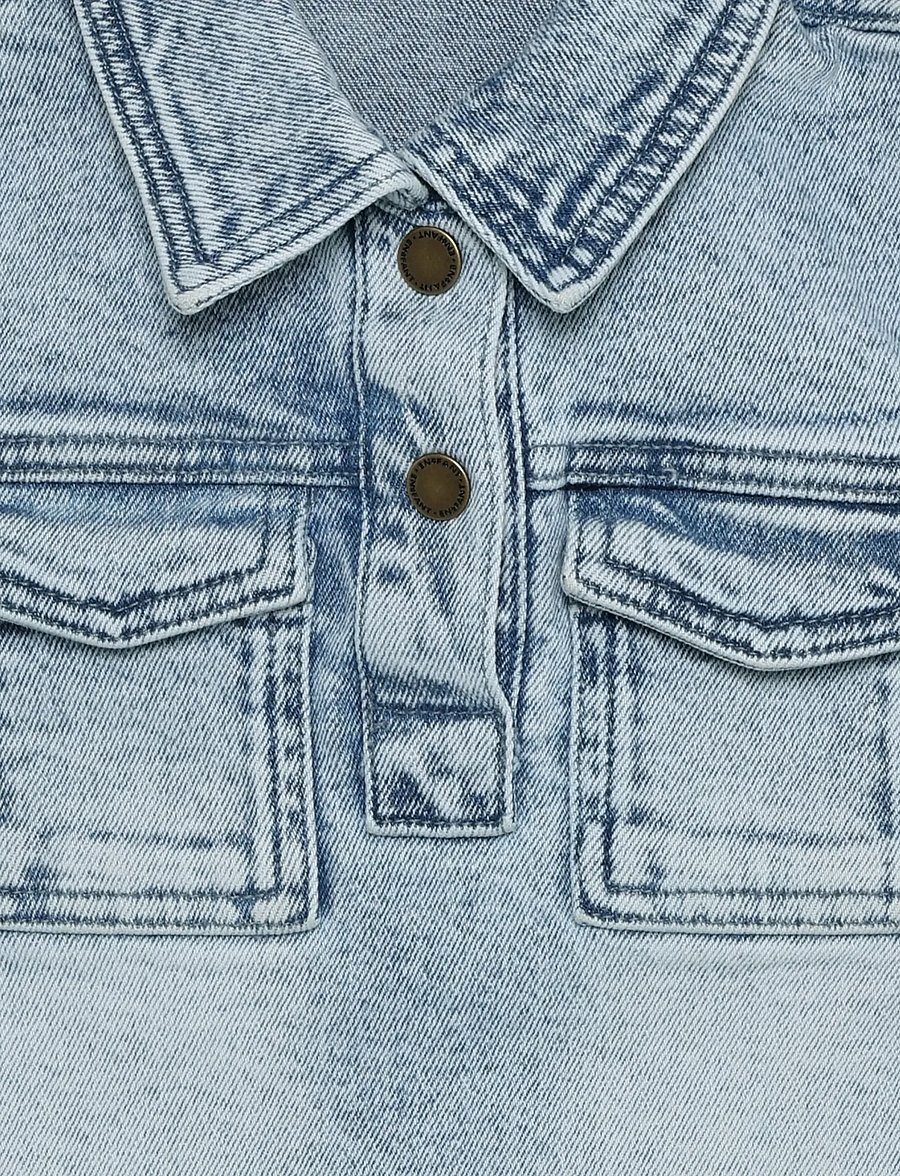 En Fant - Dress Denim - casual jurken met korte mouwen - light blue denim - 2