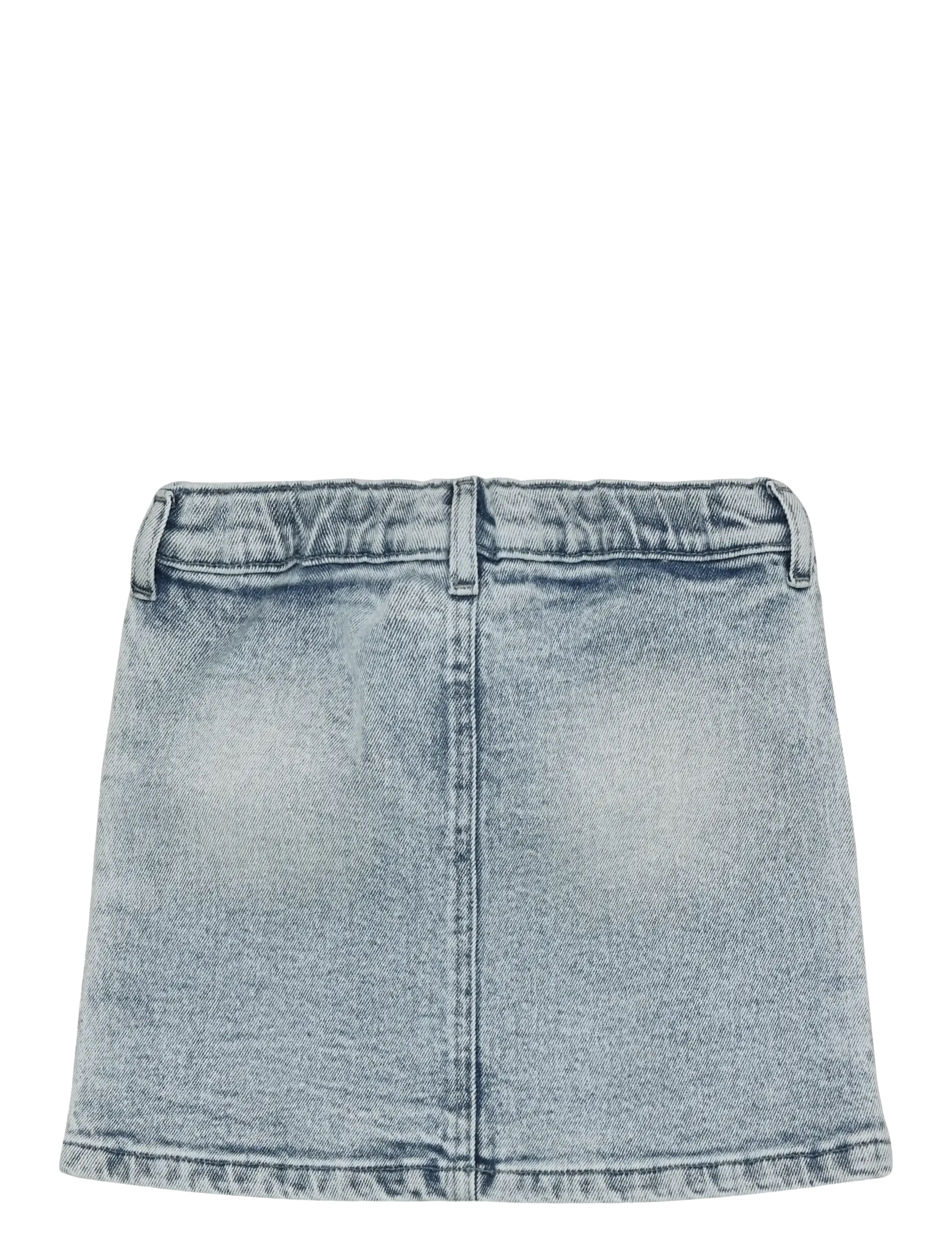 En Fant - Skirt Denim - jeanskjolar - light blue denim - 2