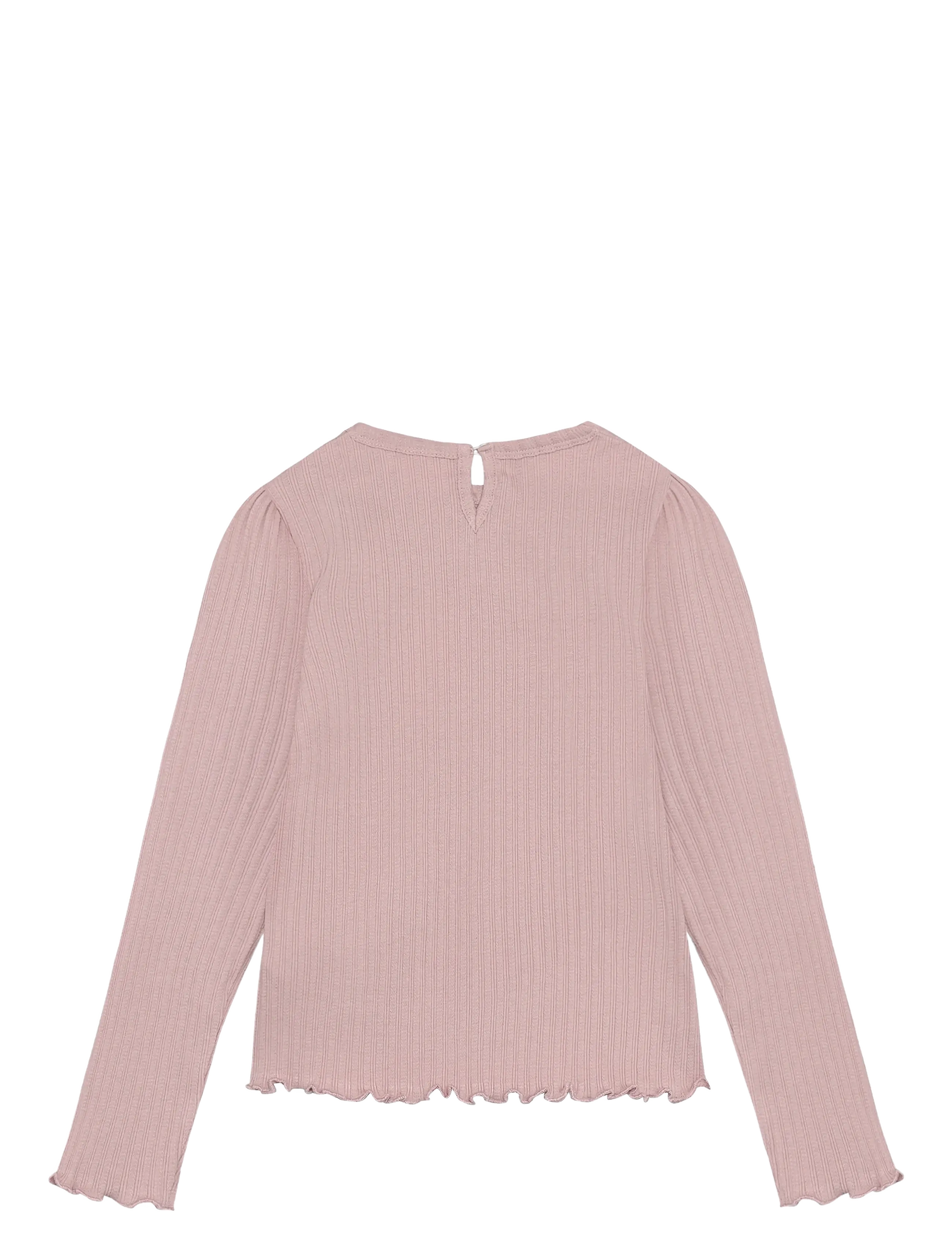 En Fant - T-shirt LS Pointelle - langærmede t-shirts - adobe rose - 1