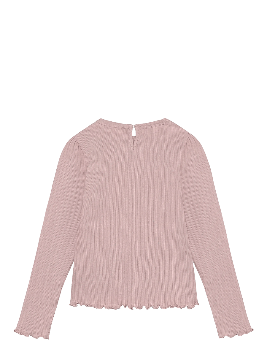 En Fant - T-shirt LS Pointelle - långärmade t-shirts - adobe rose - 1