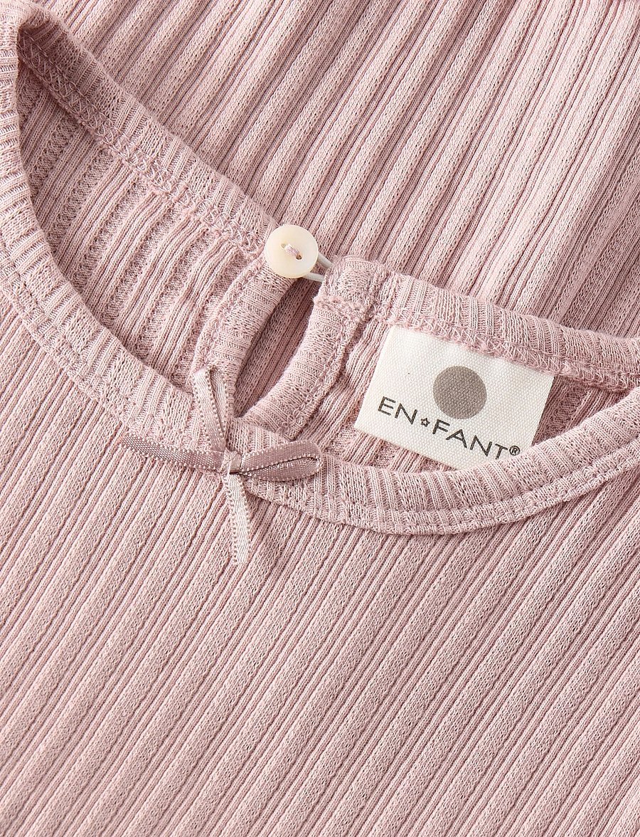 En Fant - T-shirt LS Pointelle - långärmade t-shirts - adobe rose - 2