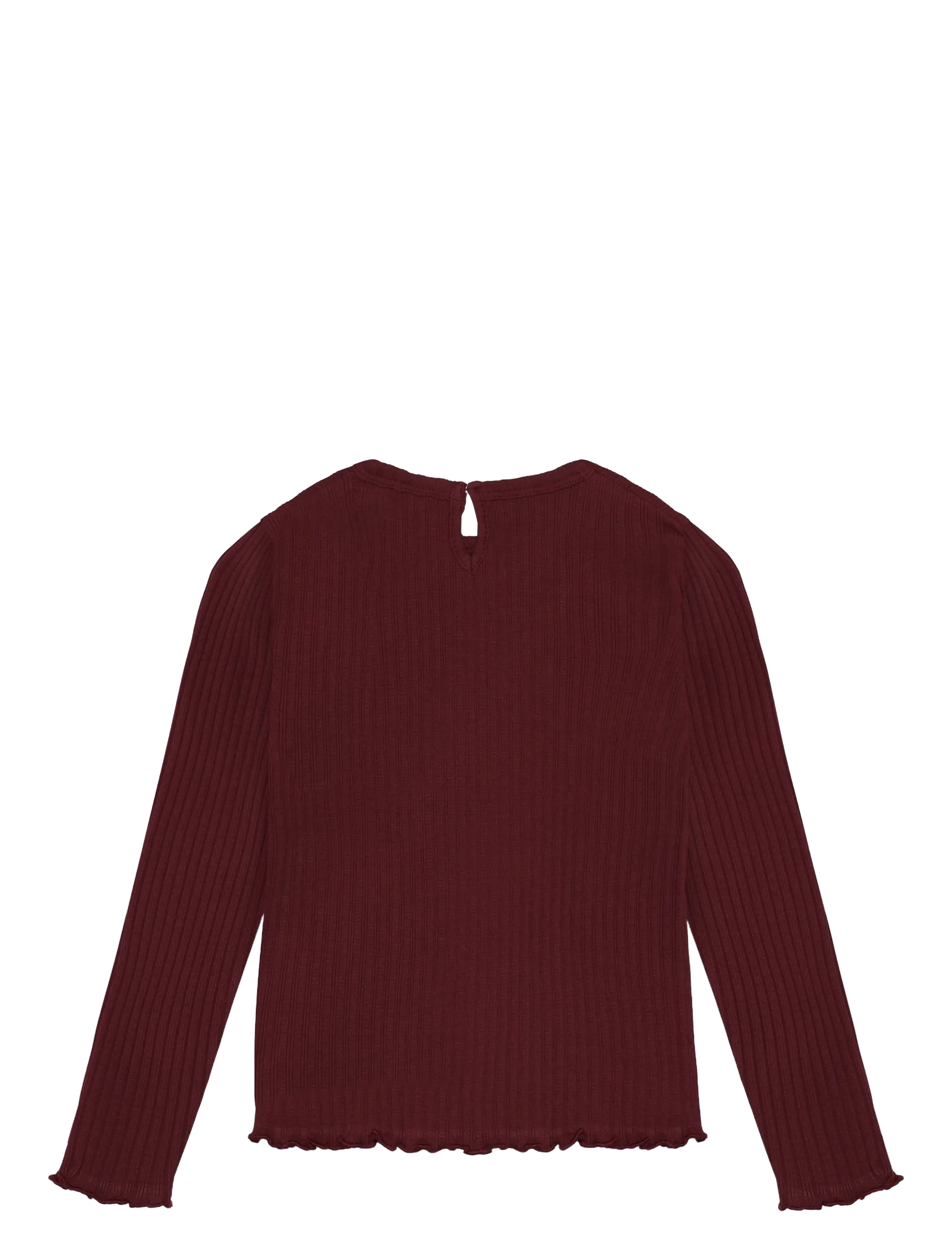 En Fant - T-shirt LS Pointelle - burgundy - 1