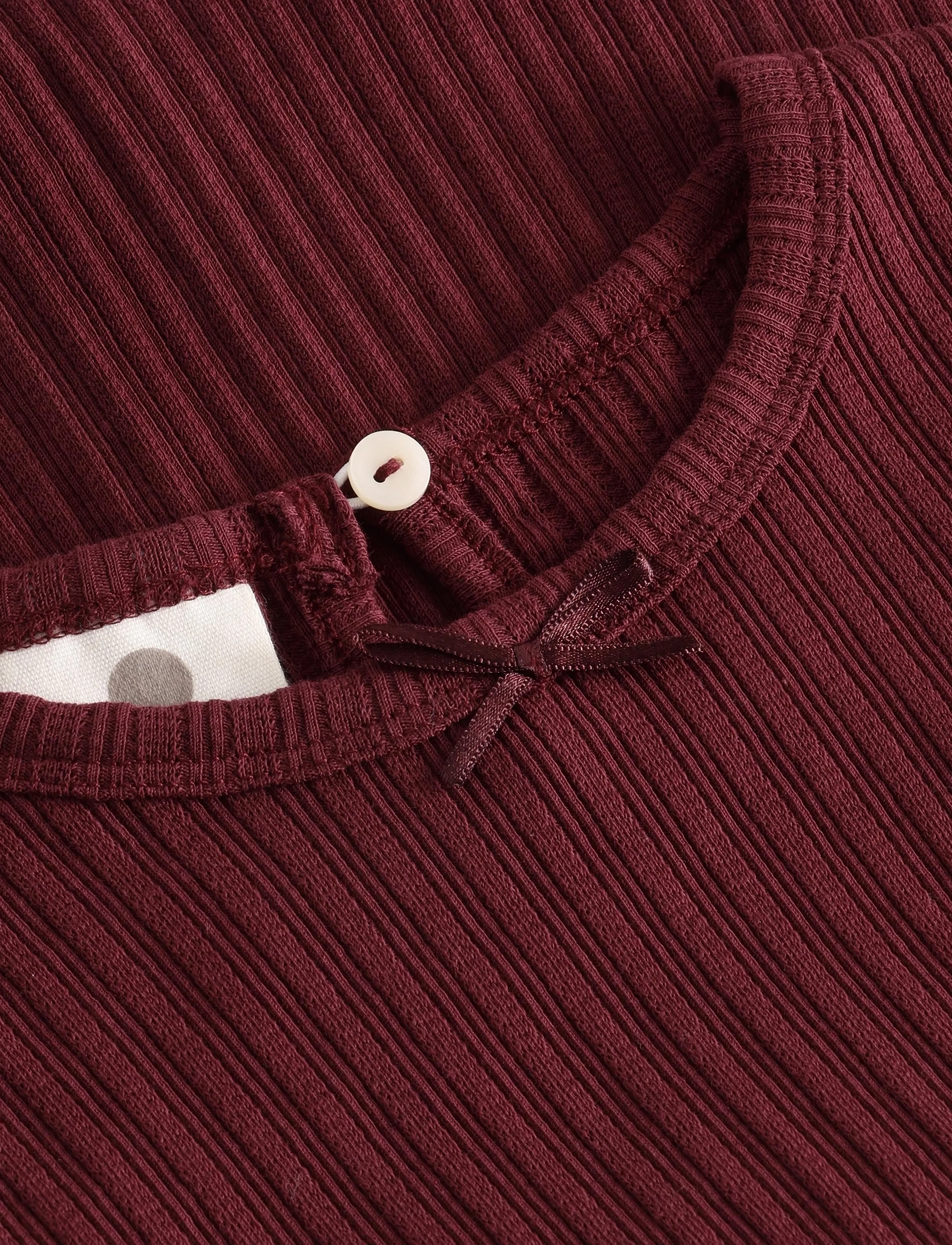 En Fant - T-shirt LS Pointelle - burgundy - 2
